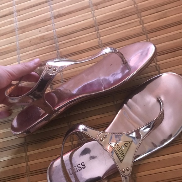 guess rose gold sandals